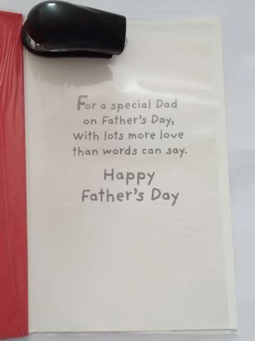 Fathers Day card (embossed)  +  envelope