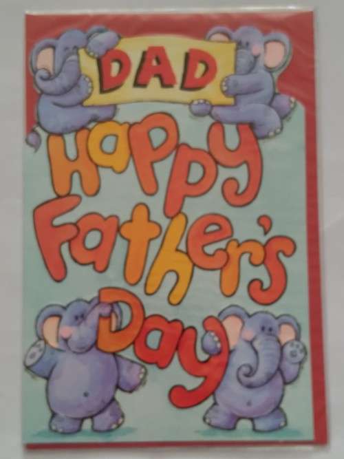 Clearance Sale - Fathers Day Card (Embossed)   +  Envelope  20cm x 14cm