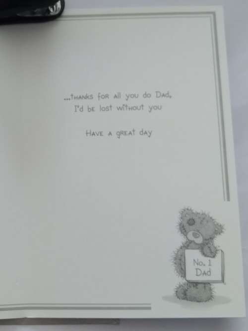 Fathers Day card (embossed)  + envelope
