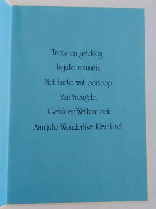 Clearance Sale - Kleinkind Doop kaart + Koevert   16cm x 11.5cm