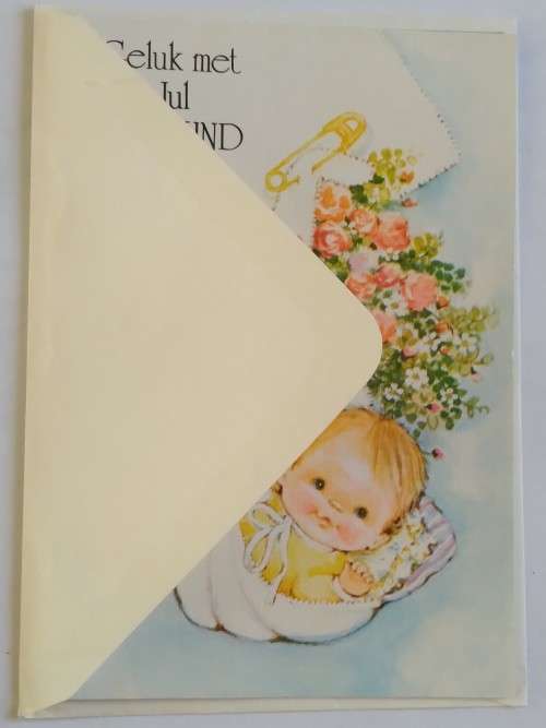Clearance Sale - Kleinkind Doop kaart + Koevert   16cm x 11.5cm