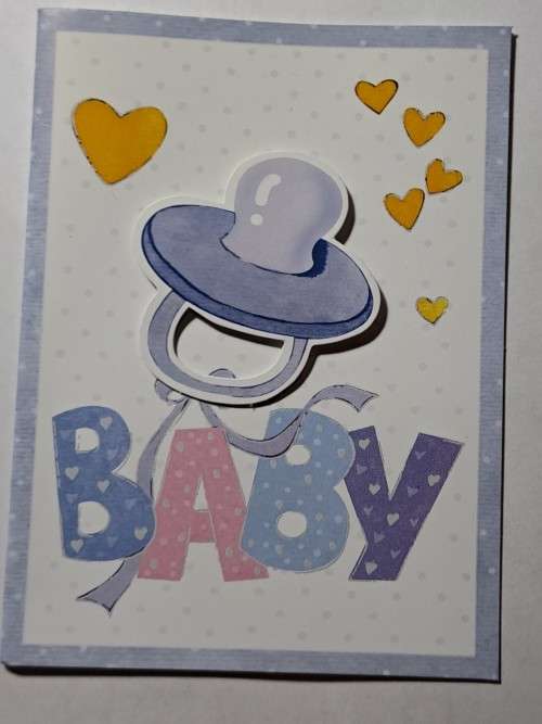 Mini embossed card +  envelope  - 10cm x 7.5cm