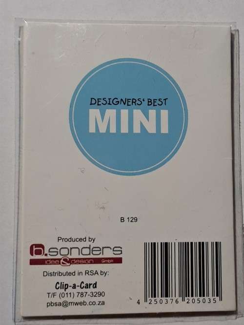 Mini embossed card -  8cm x 5.5cm