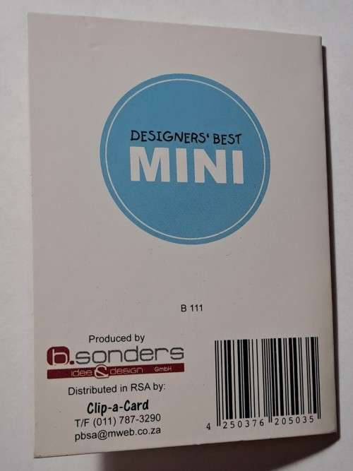 Mini embossed card   8cm x 5.5cm