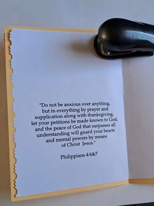 Handmade `Thinking of you` card + envelope