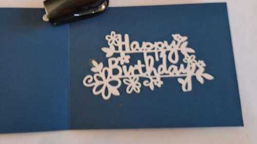 Handmade `Happy birthday ` card + envelope   15m x 10.5cm