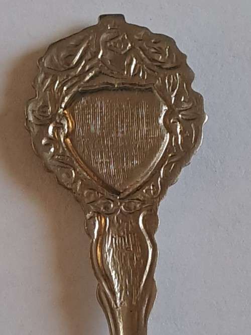 Vintage souvenir spoon -Lange Baan  -  Blue fish