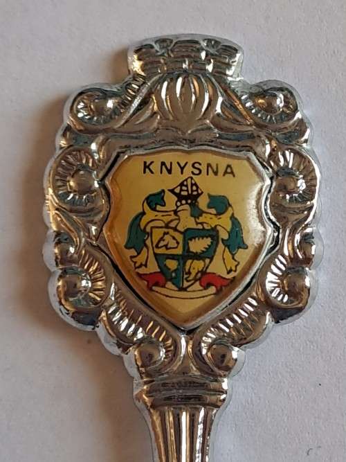 Vintage souvenir spoon -Knysna - Aloe