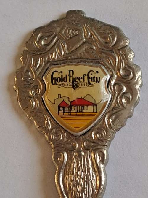 Vintage souvenir spoon -Gold Reef City