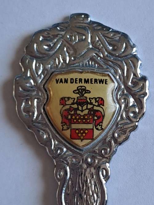 Vintage souvenir spoon -Van den Merwe