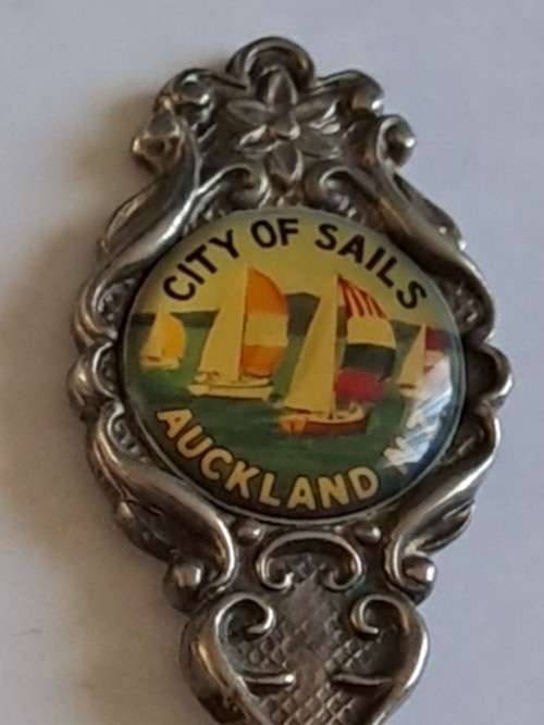 Vintage souvenir spoon -City of sails -  Auckland NZ -  Perfection silver plated -New Zealand