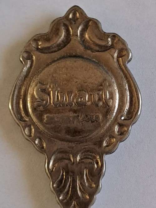 Vintage souvenir spoon -Wellington N.Z  - Stuart -  silver plated (?)