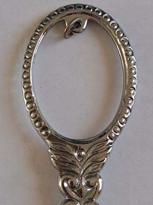 Vintage Souvenir Spoon -Blank Plaque-  No Hanging Item