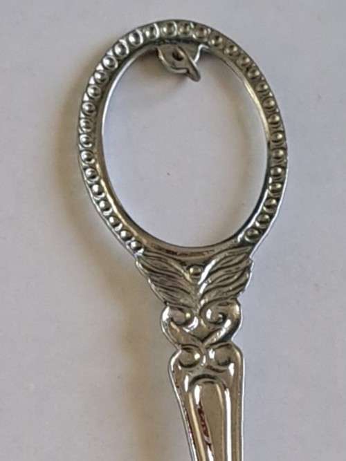 Vintage Souvenir Spoon -Blank Plaque-  No Hanging Item