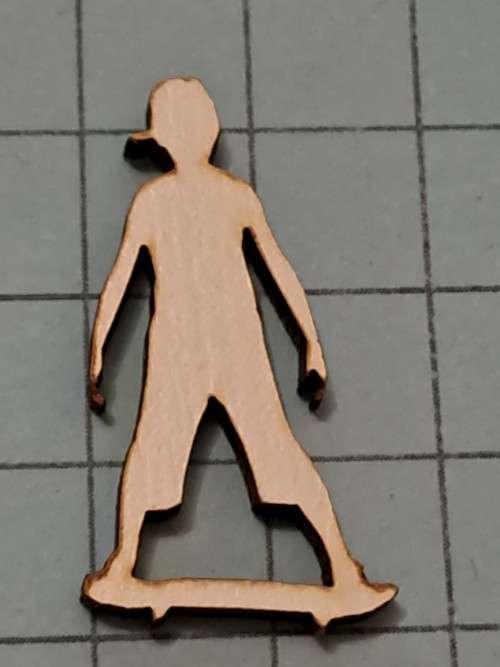 Wooden embellishments - skateboarder