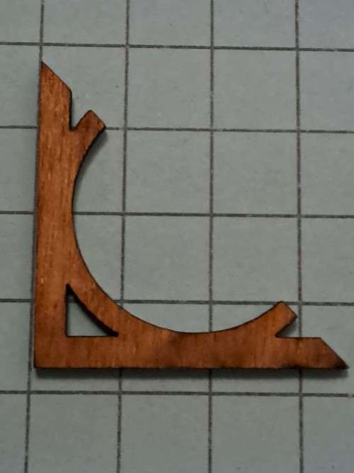 Wooden embellishments - corner frame