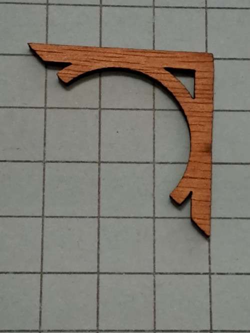 Wooden embellishments - corner frame