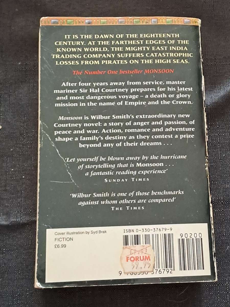 Wilber Smith  - Monsoon  - Paperback/Softcover -  Pages 949   - As per photo`s