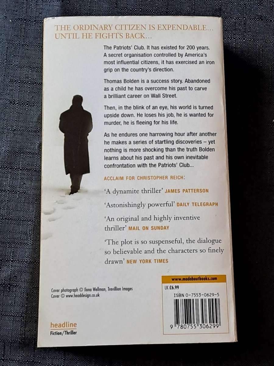 Christopher Reich  - The patriots` club - paperback/softcover - pages 502