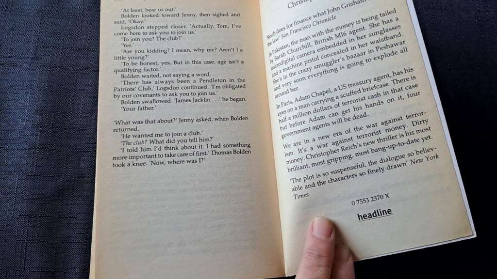 Christopher Reich  - The patriots` club - paperback/softcover - pages 502