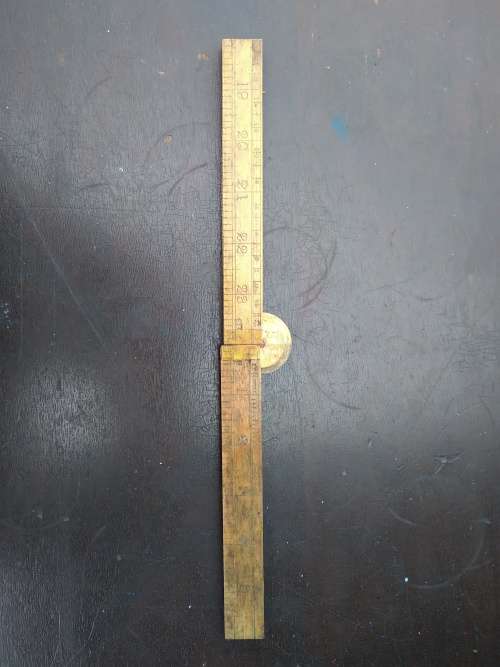 Rabone Boxwood No.1190 Folding Measuring Ruler with Protractor and Spirit Level