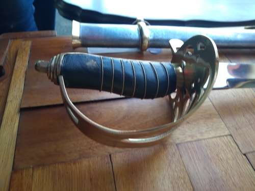 US Model 1860 Light Cavalry Saber Replica (brass detail scabbard)