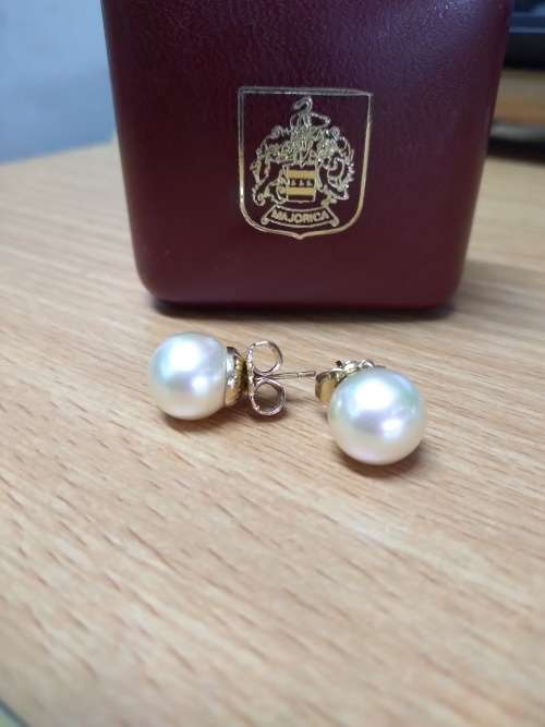 Majorica 18-carat Gold Plated Pearl Earrings