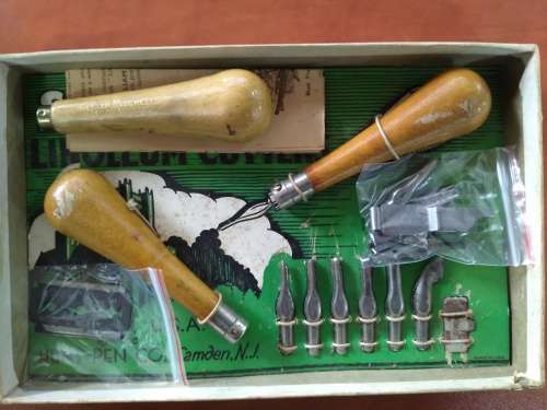 2-in-1 Linoleum Cutters Set: Speedball Assortment No.2 + William Mitchell`s Set (QC1066)