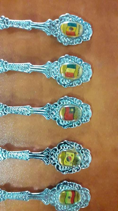 Set of 9 Souvenir Teaspoons
