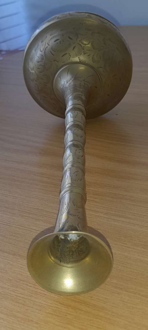 Vintage Indian Brass Vase - 1224