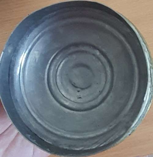 Antique Brass Teapot With Vintage Amber Glass Handle