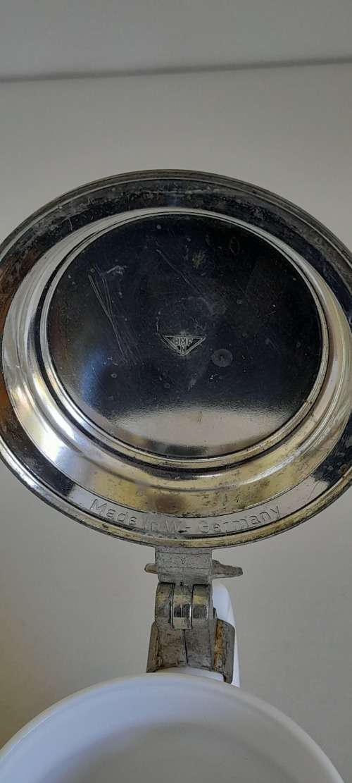 Original BMF Bierseidel German Beer Stein White Milk Glass Horoscope Design