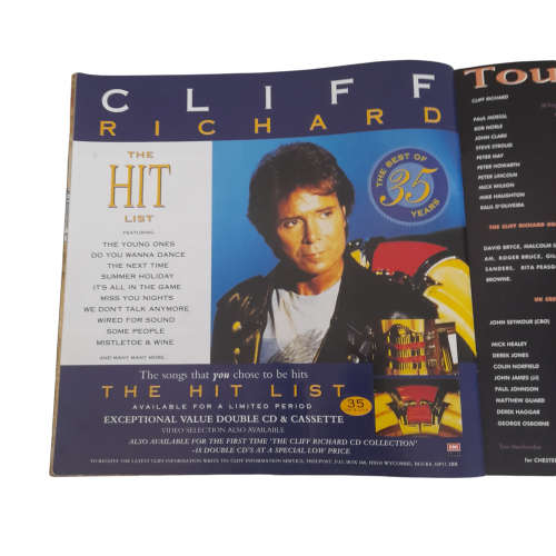 Cliff Richard The Hit List World Tour Program LP