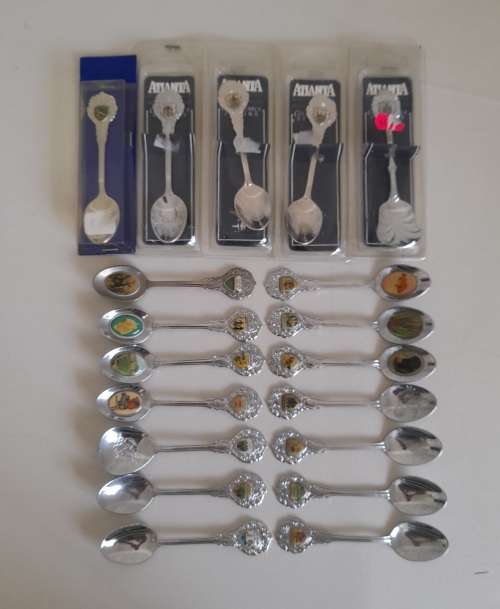Set of 19 Souvenir Teaspoons