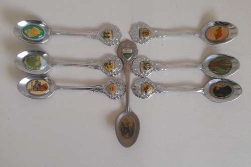 Set of 19 Souvenir Teaspoons