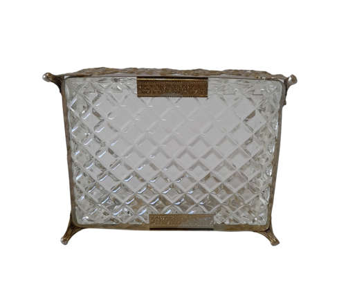 Glass Jewelry Box on Stand