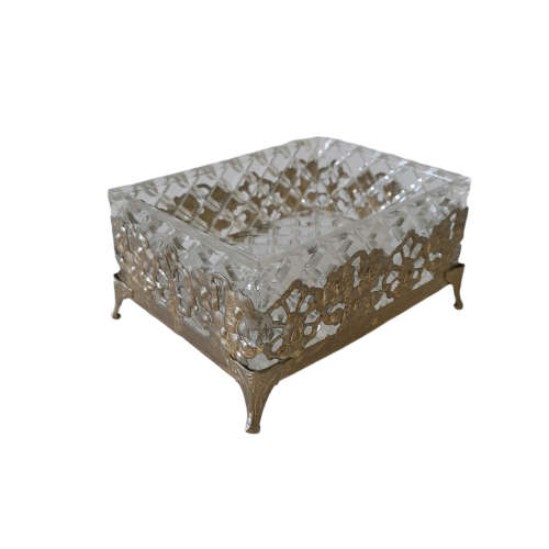 Glass Jewelry Box on Stand