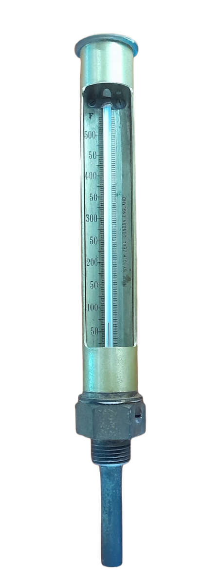 Vintage Brass Thermometer by G.H. Zeal