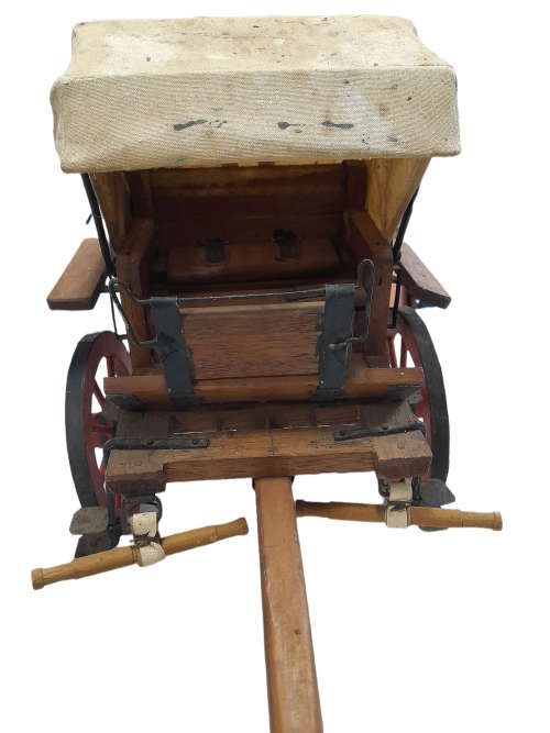 Vintage Handmade Wooden Ox Wagon  