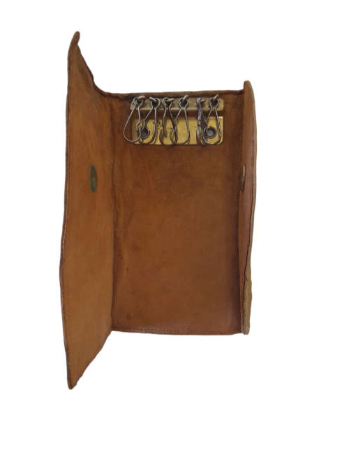 Vintage Leather 6 Key Keyholder Wallet  