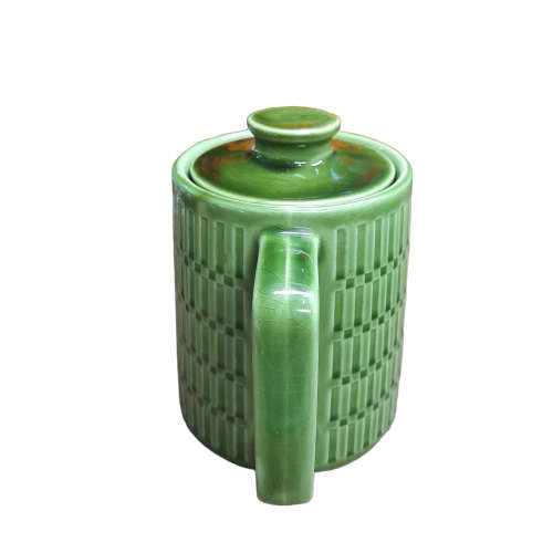 Vintage Green Ceramic Teapot
