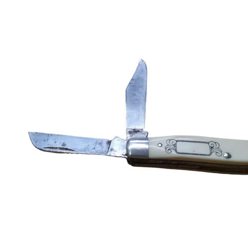 Vintage Schrade Scrimshaw Model SC505 Stockman Pocket Knife