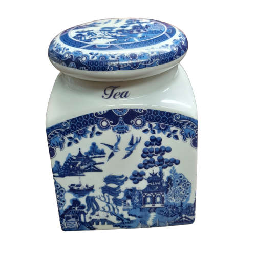 Jones & Middleton Ltd Blue Willow Coffee, Tea and Sugar Canisters