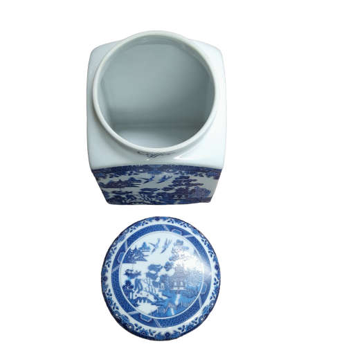 Jones & Middleton Ltd Blue Willow Coffee, Tea and Sugar Canisters