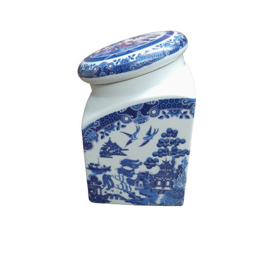 Jones & Middleton Ltd Blue Willow Coffee, Tea and Sugar Canisters