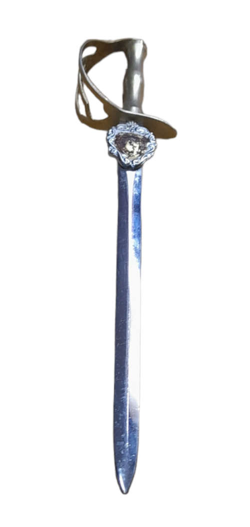 Brass and Steel Sword Shaped Letter Opener