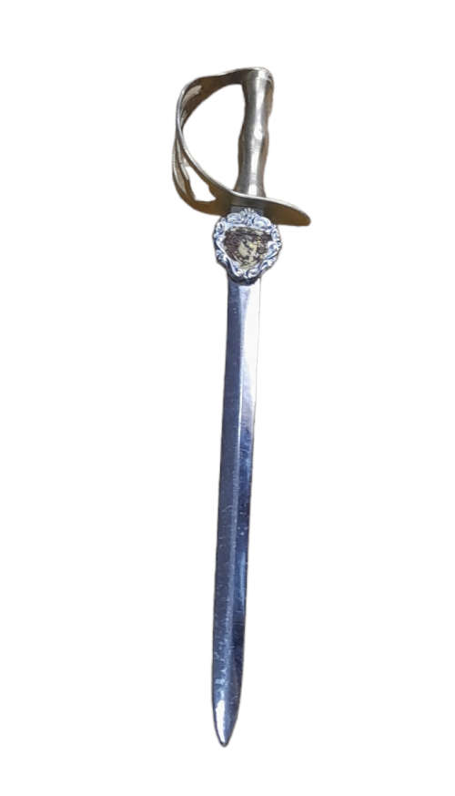 Brass and Steel Sword Shaped Letter Opener