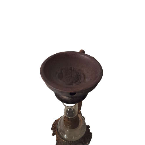 Antique Vapo Cresolene Medical Vaporizer, Original Lamp and shade and Box + Open Bottle of Cresolene