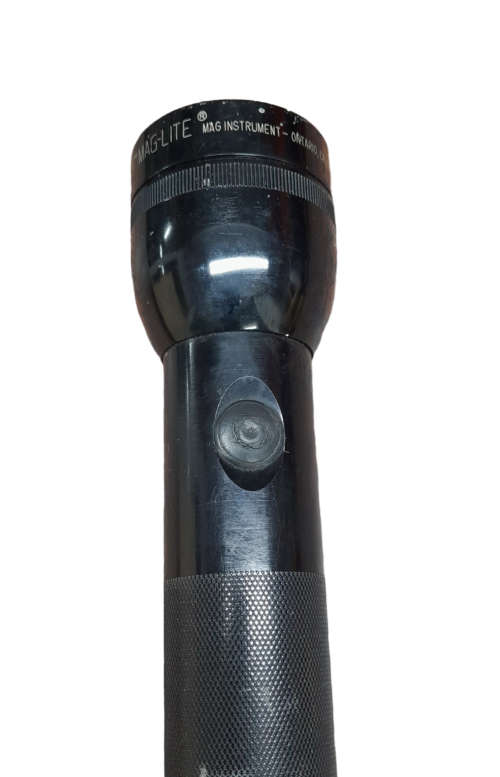Vintage Mag Lite Black Flashlight Ontario California USA