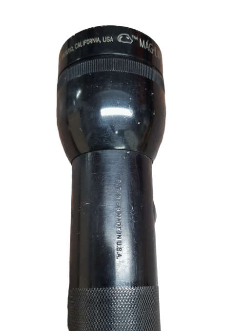 Vintage Mag Lite Black Flashlight Ontario California USA